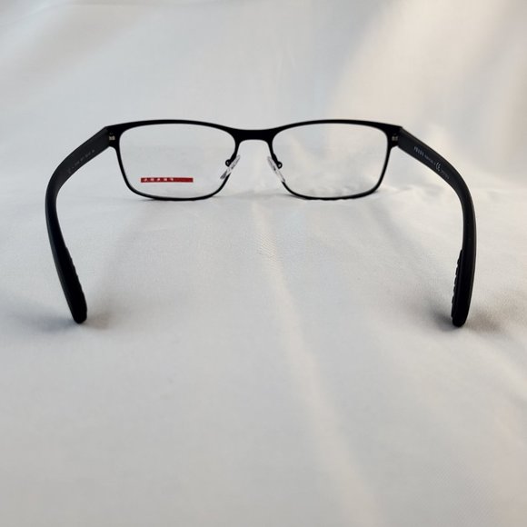 Prada Linea Rossa PS 50GV Rx-able Men's Eyeglasses Black Rubber Made in Italy - Picture 5 of 7